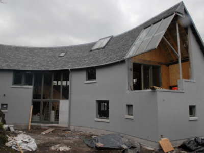 Curved SIPs House in Bridge of Weir, Scotland project photograph