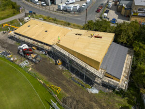 Photo: Skipton Community Sports Hub Takes Shape as SIPs Structure Completed